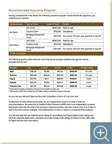 Sample report page